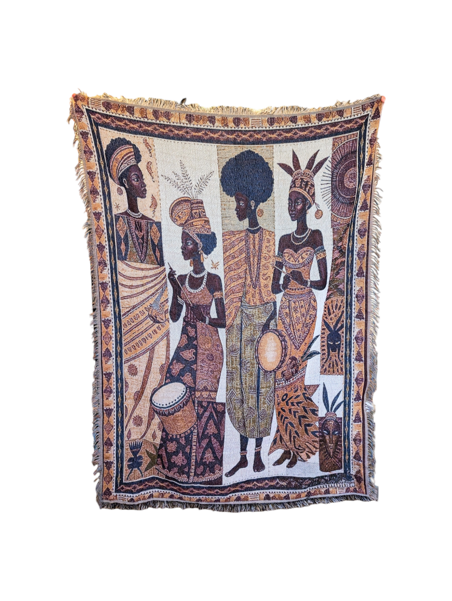Nubian Tapestry Throw Blanket