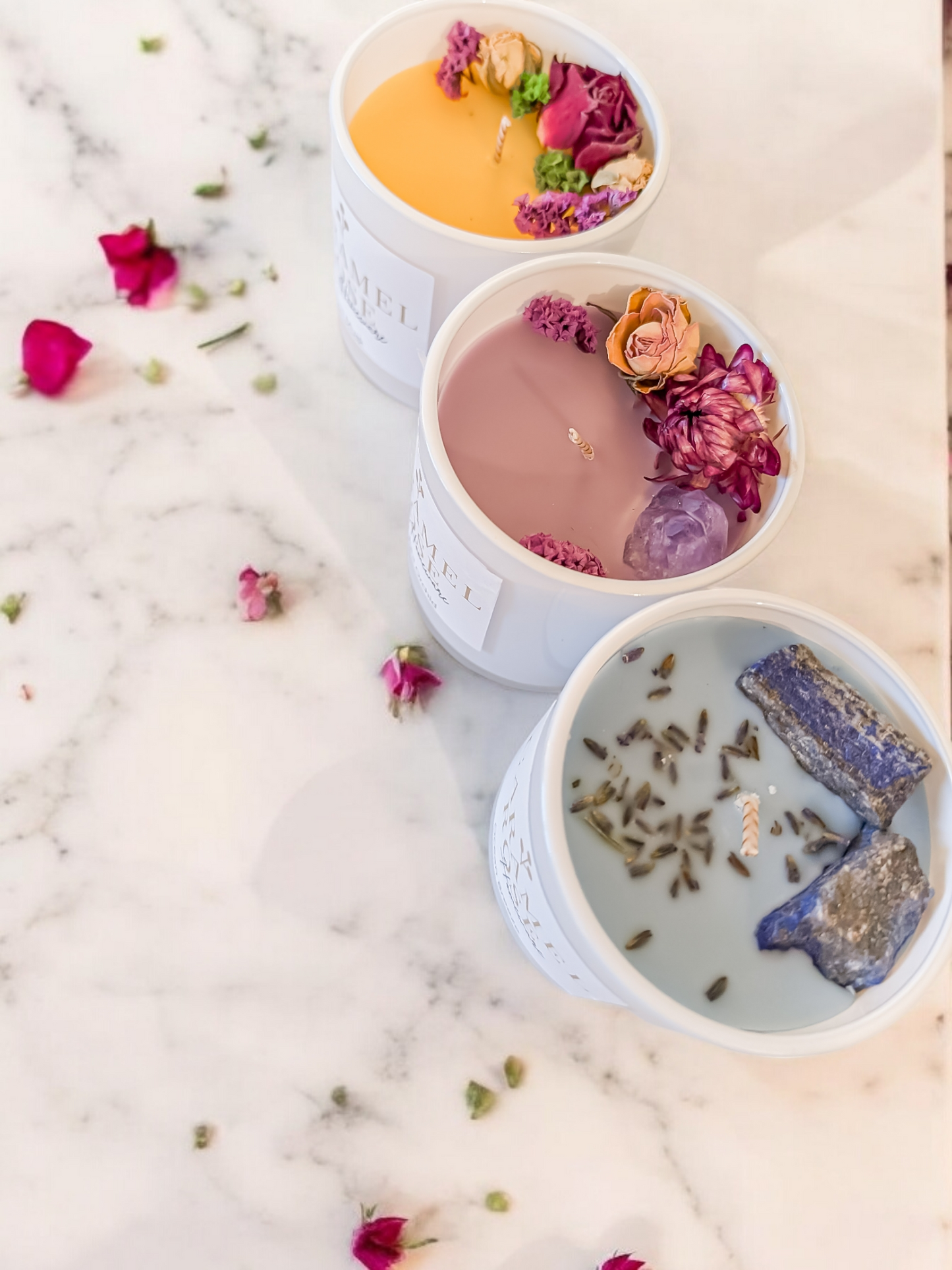 Rose & Lavender Botanical Candle in Rose Musk