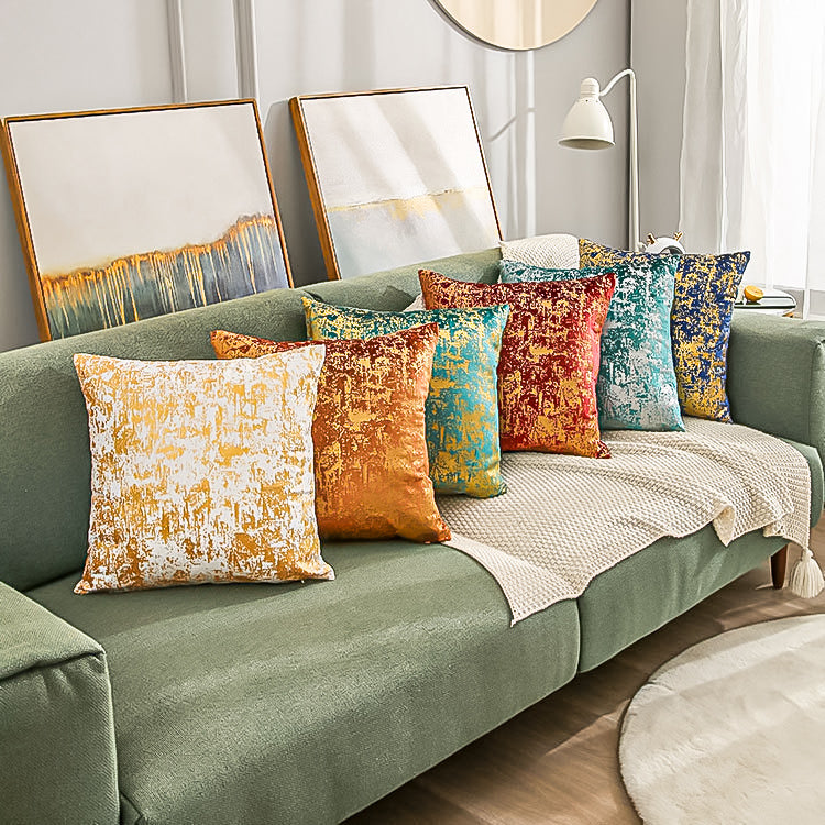 Gold Dust Velvet Cushion Cover