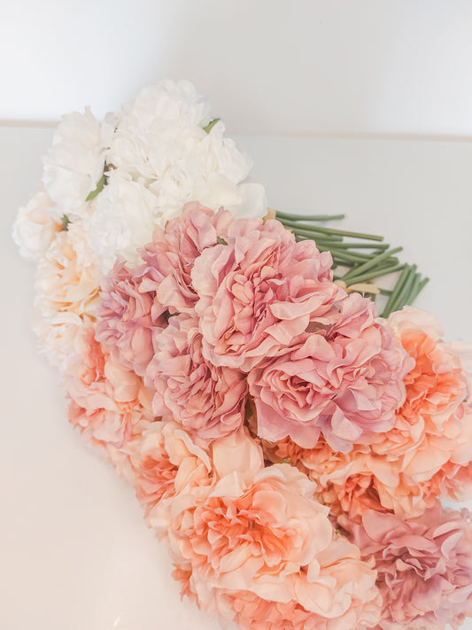 Mini Artificial Silk Peonies