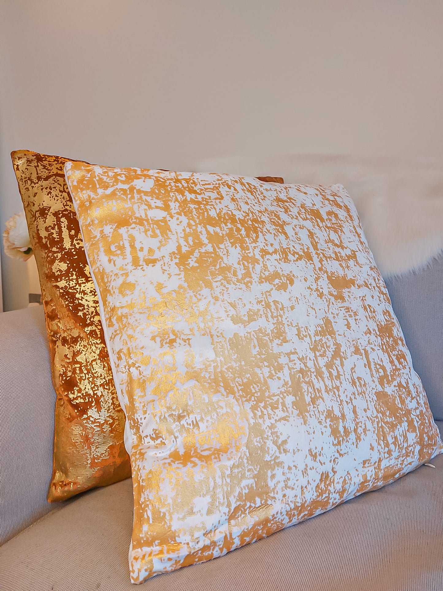 Gold Dust Velvet Cushion Cover
