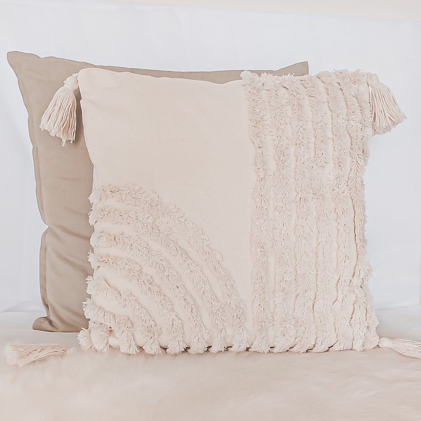 Amara Beige Cushion Cover
